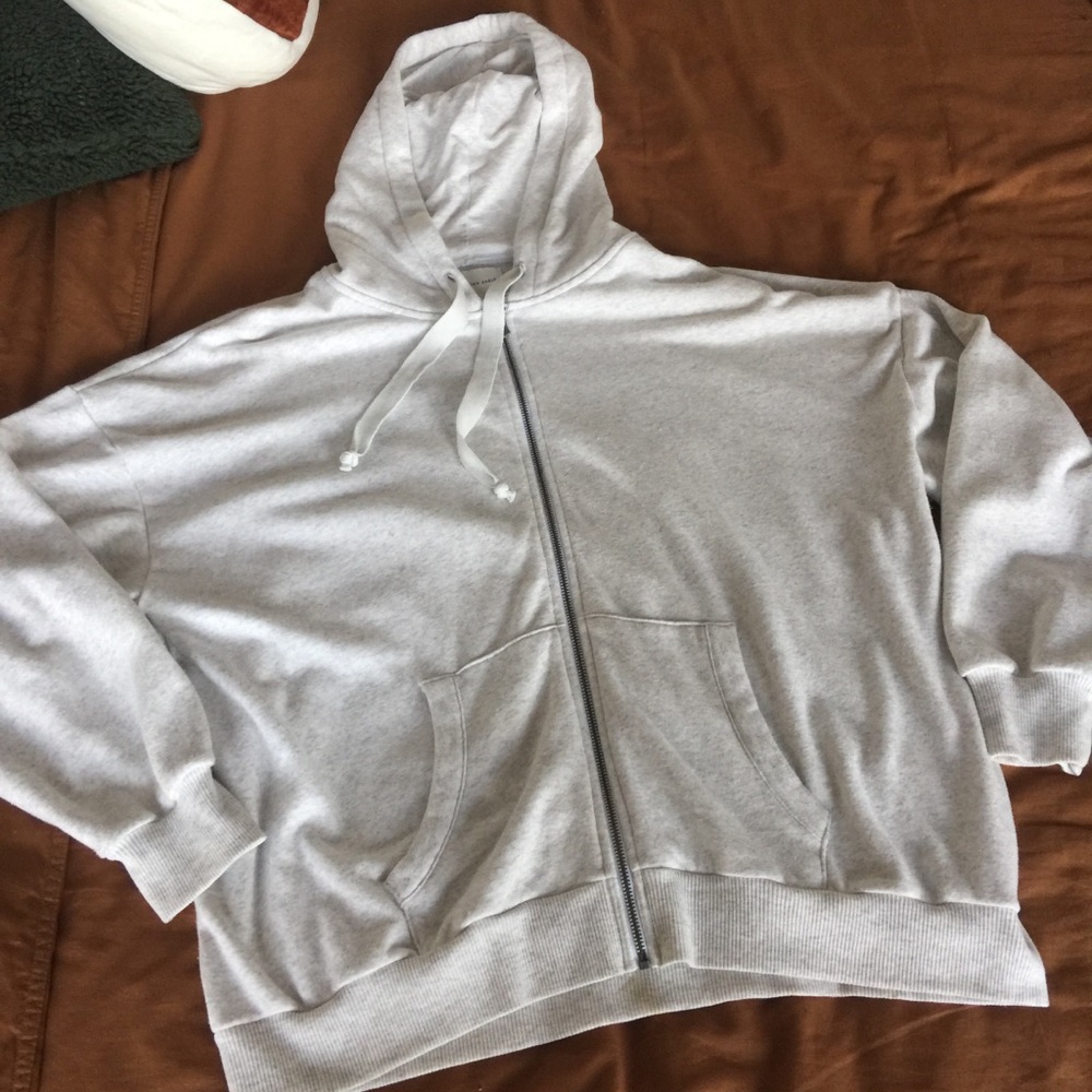american eagle oversized zip up